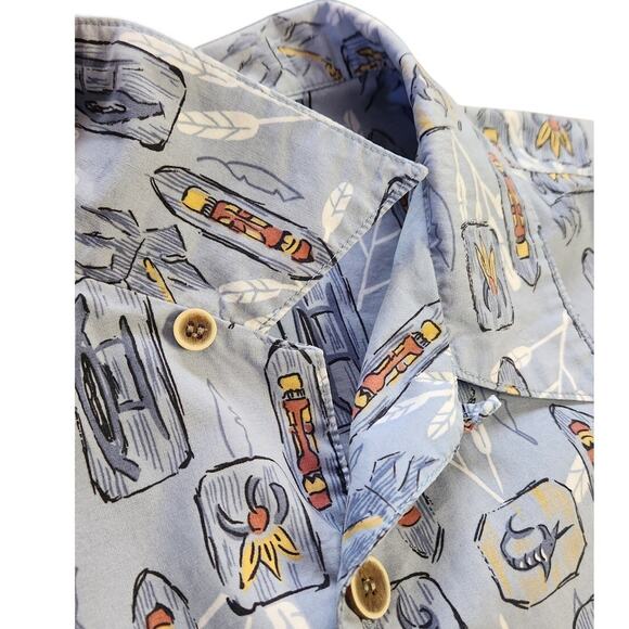 Vintage OP Sport Hawaiian Tropical Button Down Short Sleeve Shirt Men Large - Picture 4 of 6